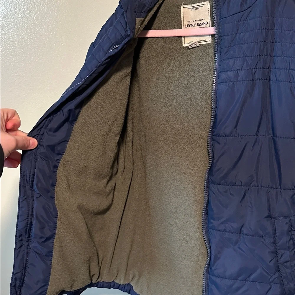 Lucky Brand Dark Blue Quilted Boys Coat Size 7